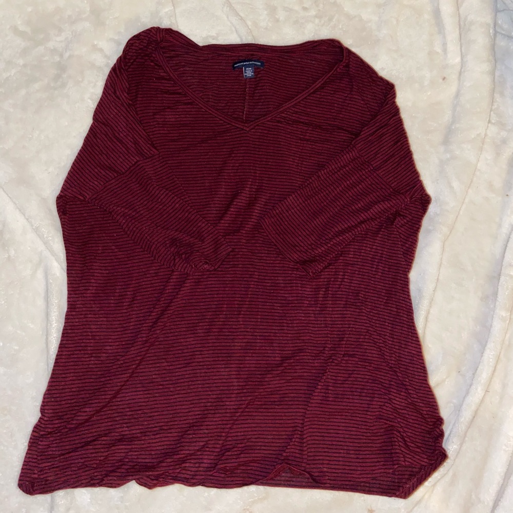 Stripped quarter length legging shirt🖍